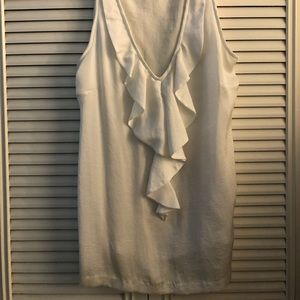 MICHAEL Michael Kors Ruffled White Tank Top